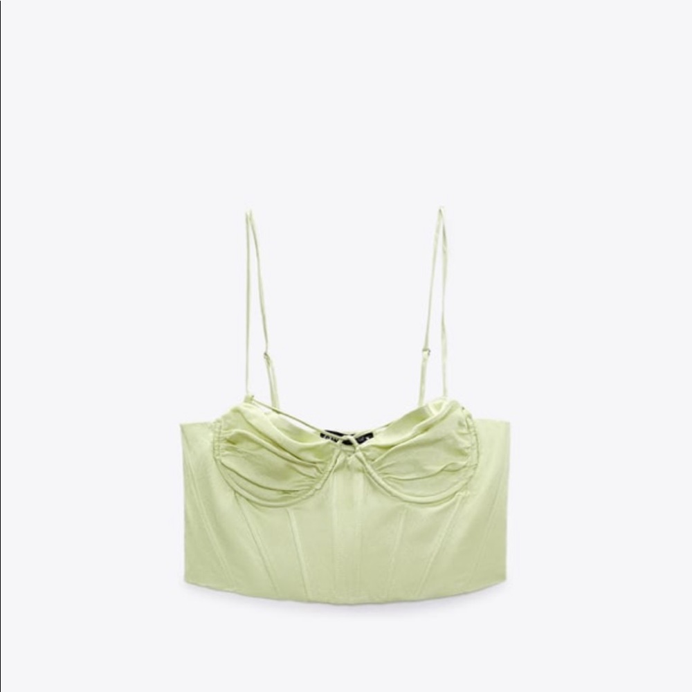 SATIN EFFECT CORSET TOP